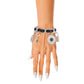 Silver Ball Black Designer 5 Charm Bracelet