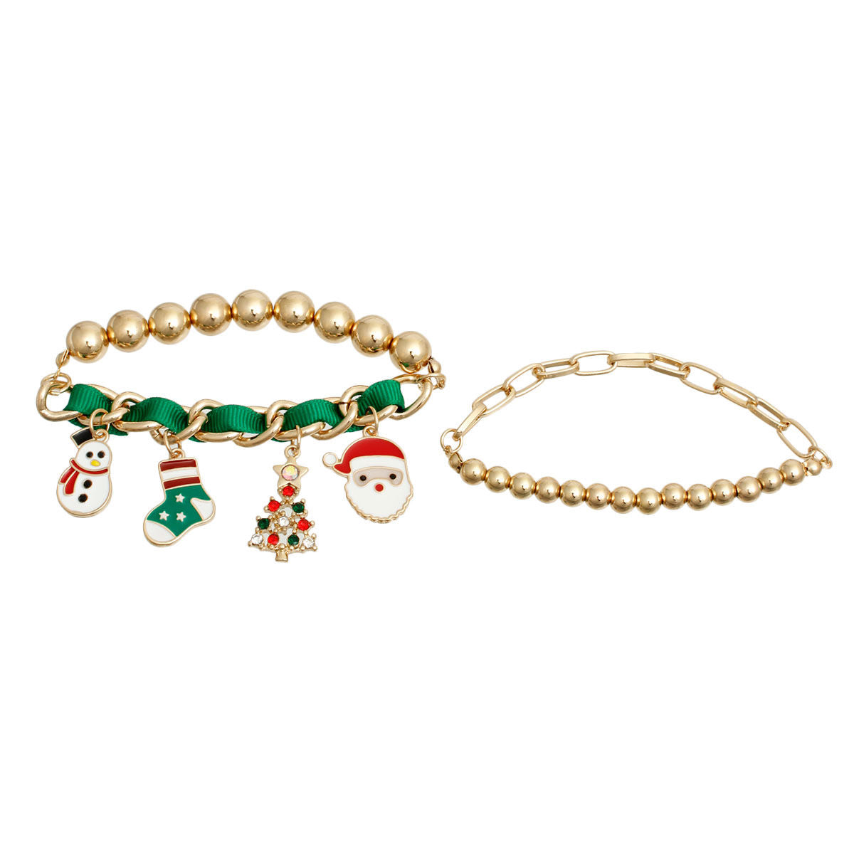 Green Xmas Stocking Bracelets