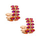 Brilliant Purple Teardrop Hoops