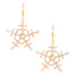 Dangle Gold Medium Snowflake Earrings for Women