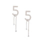 Silver Pave Knotted Five Earrings