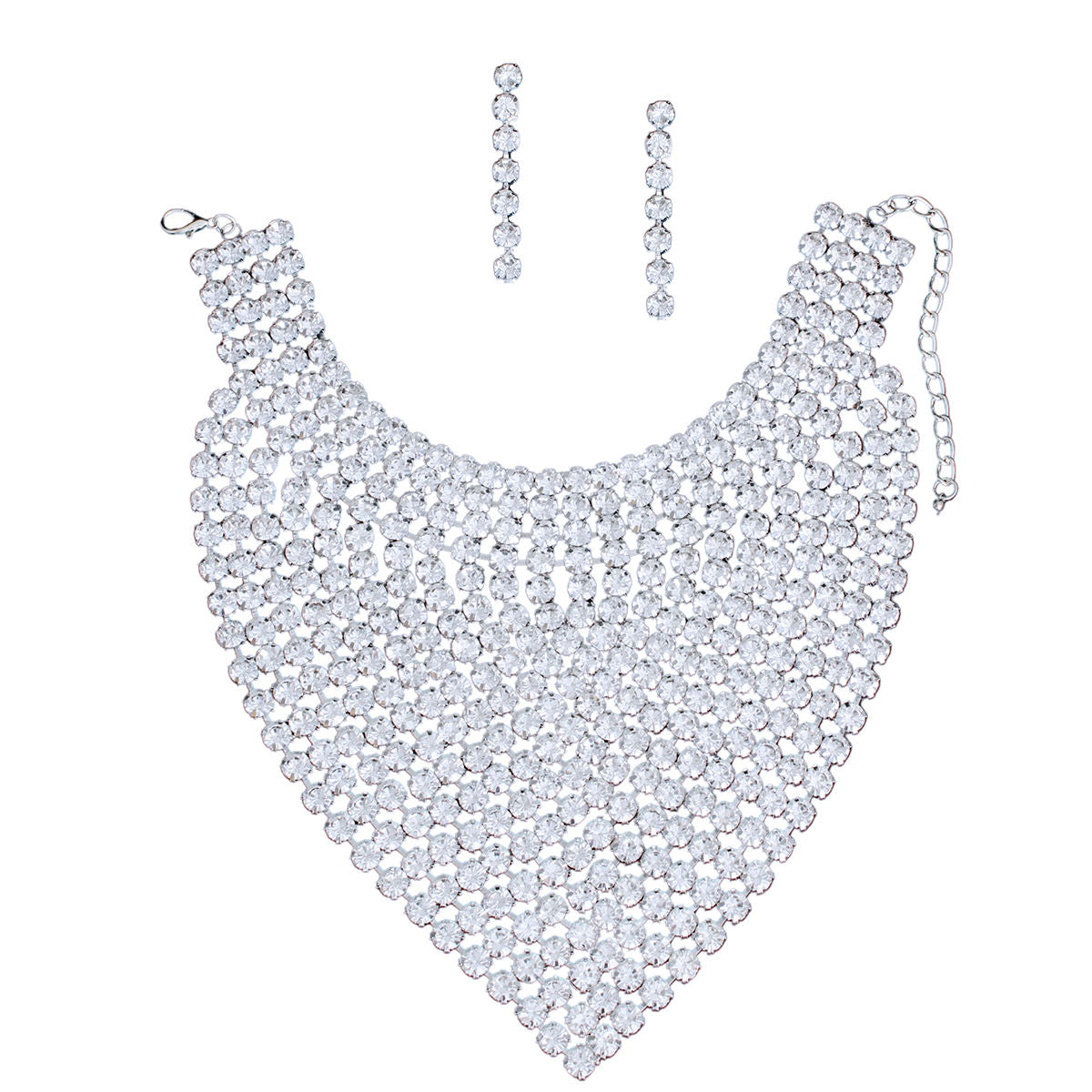 Crystal Chainmail Bib Choker