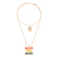 Multi Color Double Chain Black Girl Magic Necklace