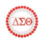 Brooch Red White Delta Round Pin for Women