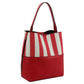 Red Denim Stripe Handbag Set