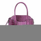Purple Crocodile Tote and Clutch Set