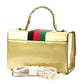 Gold Patent Leather Designer Satchel Set