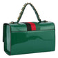 Green Patent Leather Designer Satchel Set