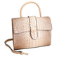 Taupe Croc Bee Satchel Handbag Set