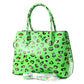 Neon Green Leopard Patent Handbag Set
