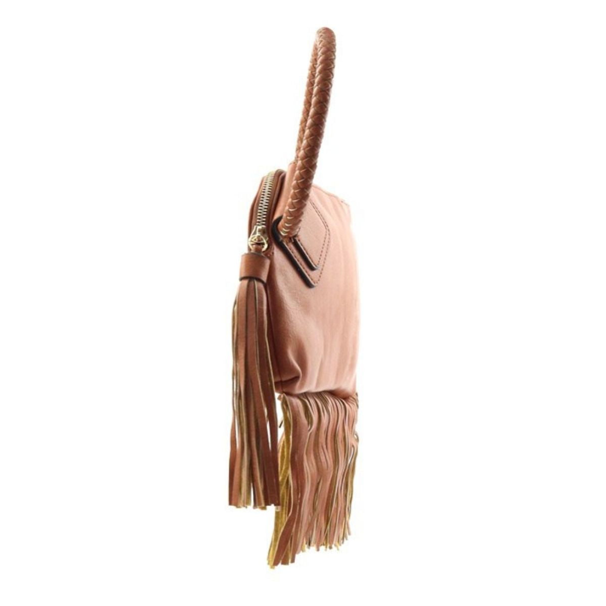 Brown Fringe Bangle Wristlet