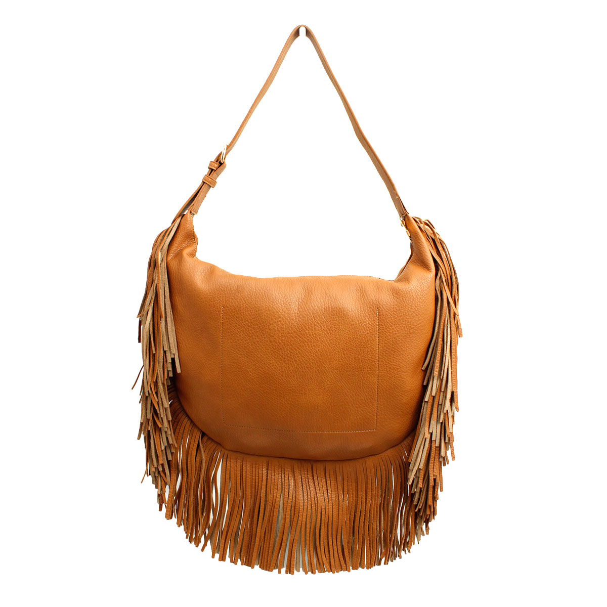 Camel Fringe Hobo Shoulder Bag