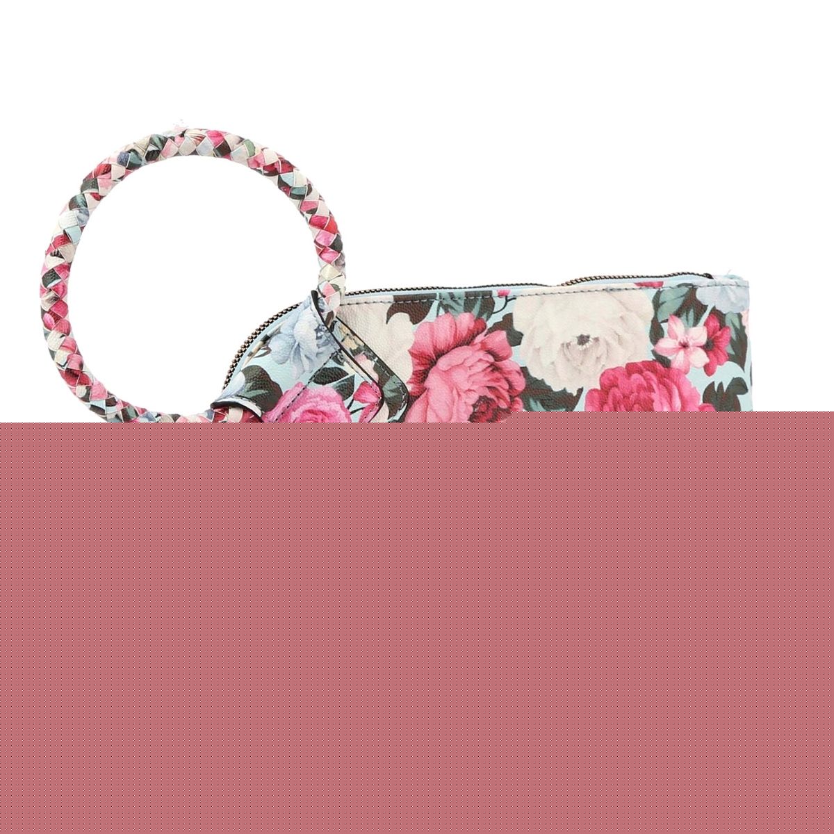 Light Blue Floral Bangle Clutch