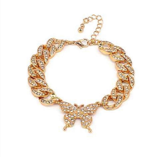 Butterfly link Bracelet | Gold