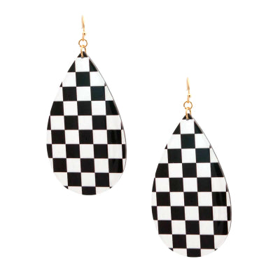 CheckMate Teardrop earrangs