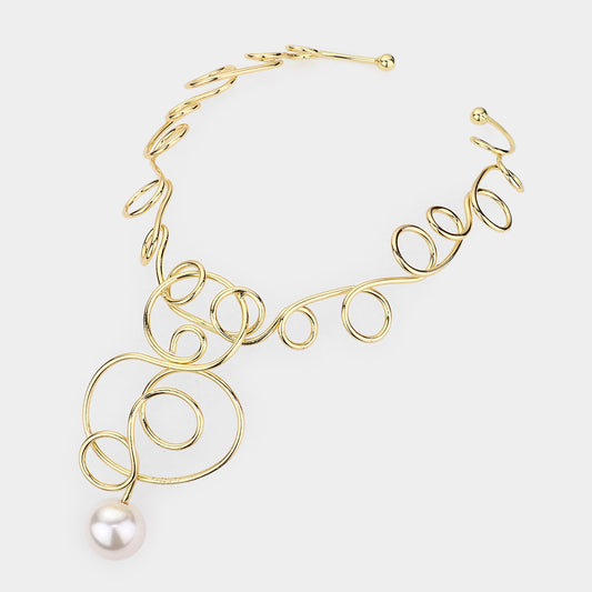 The Pearl Maze choker | gold