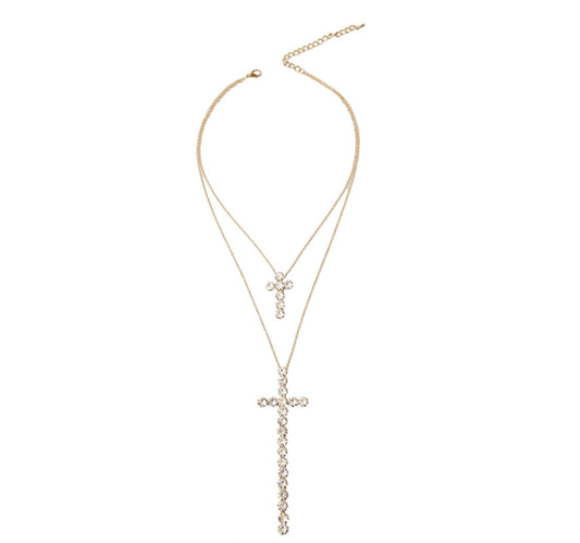 Double layer cross | Gold