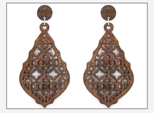 Wood Cage earrings