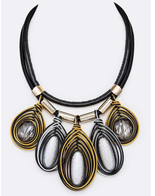 Tribal Drop necklace | Silver
