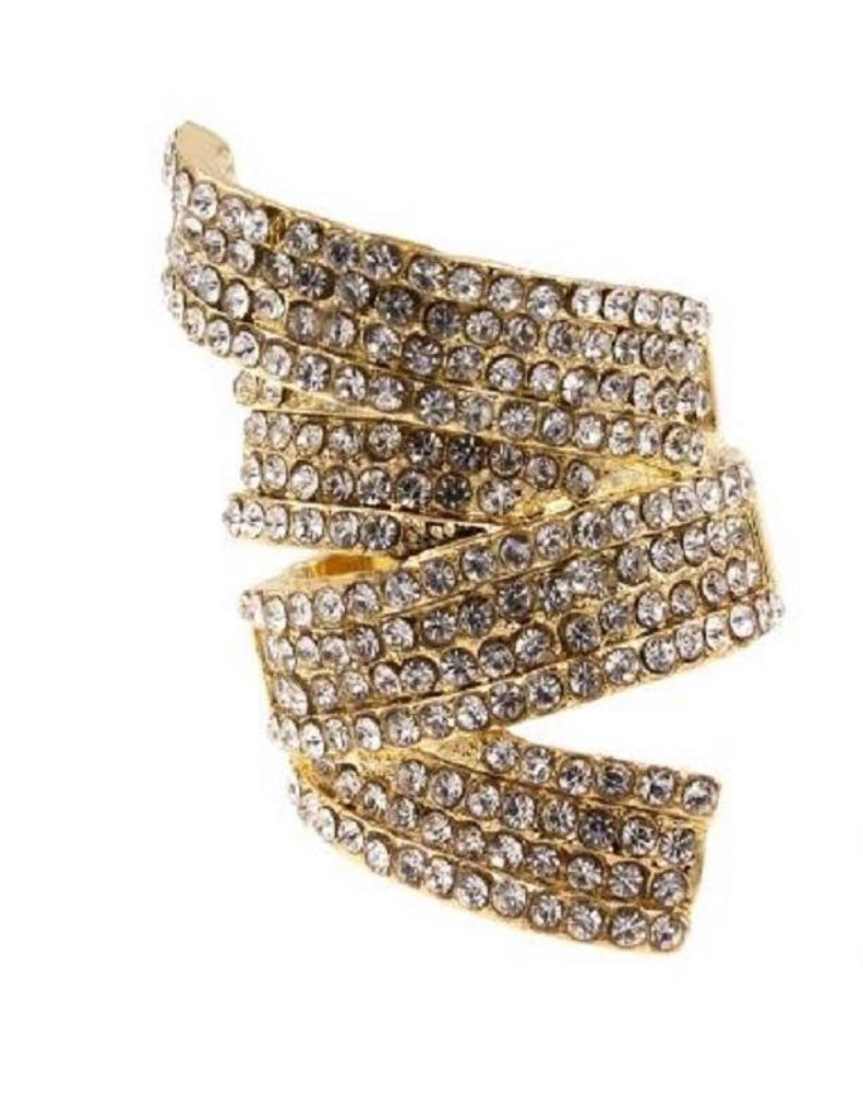 Crystal Wrap Ring / GoldT