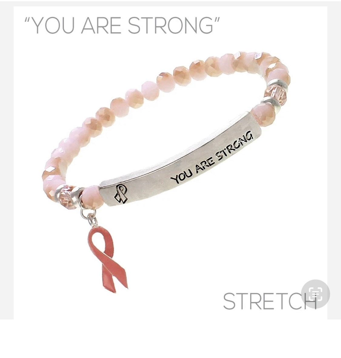 Th!nk P!NK Warrior stretch bracelet