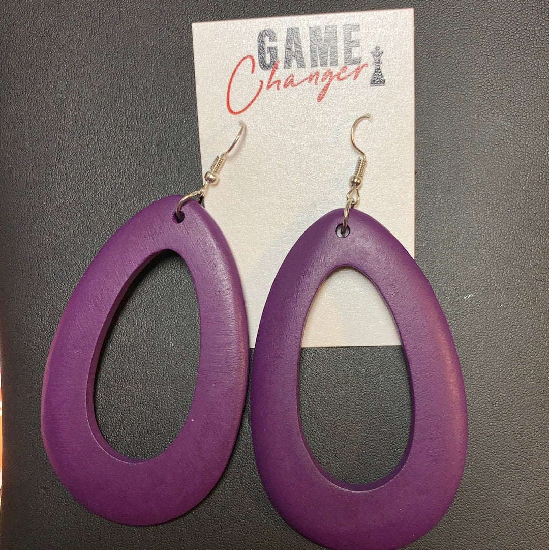 Wood hoops | purple