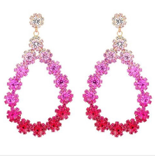 Pink Sorbet Fancy Hoops