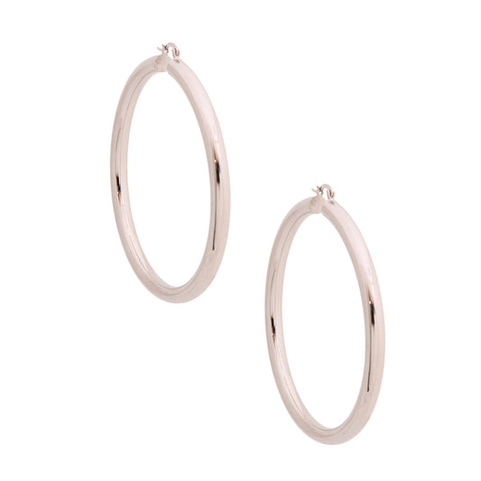 Silver hoops | Medium