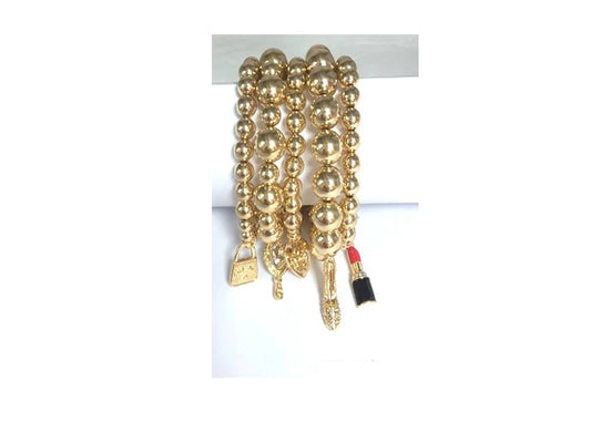 Fun Girl Gold Bracelet Stack