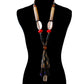 Beaded BuffaloHorn Tassel Necklace