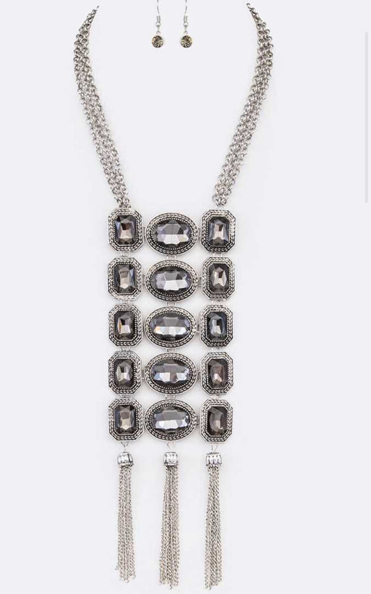 Royal Fringe Set | Hematite