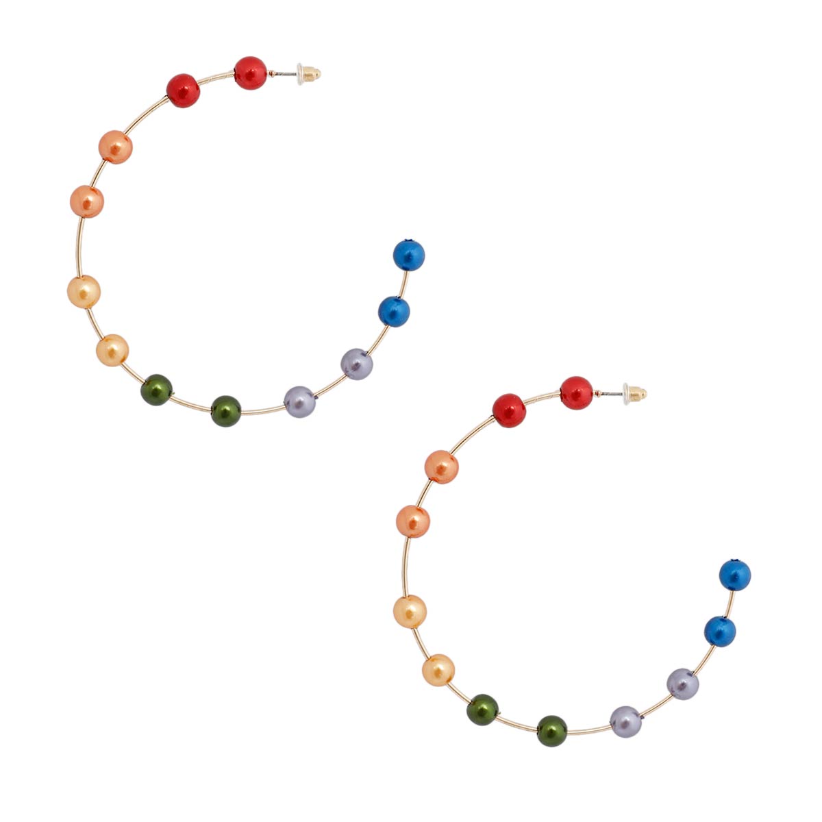 Floating GameChanger pearl hoops  | multi