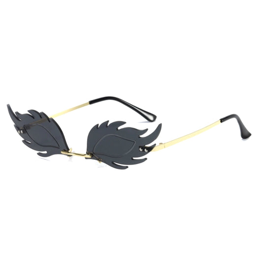 Black Flames Rimless Sunglasses