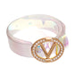 Aurora Borealis and Gold Rhinestone V Designer Belt