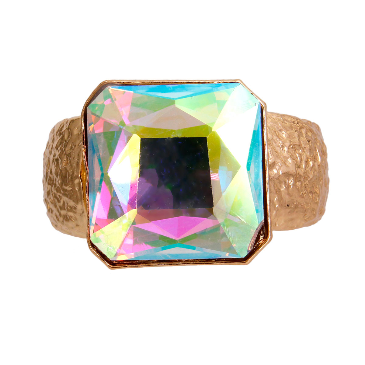 Aurora Borealis Gold Cushion Cuff