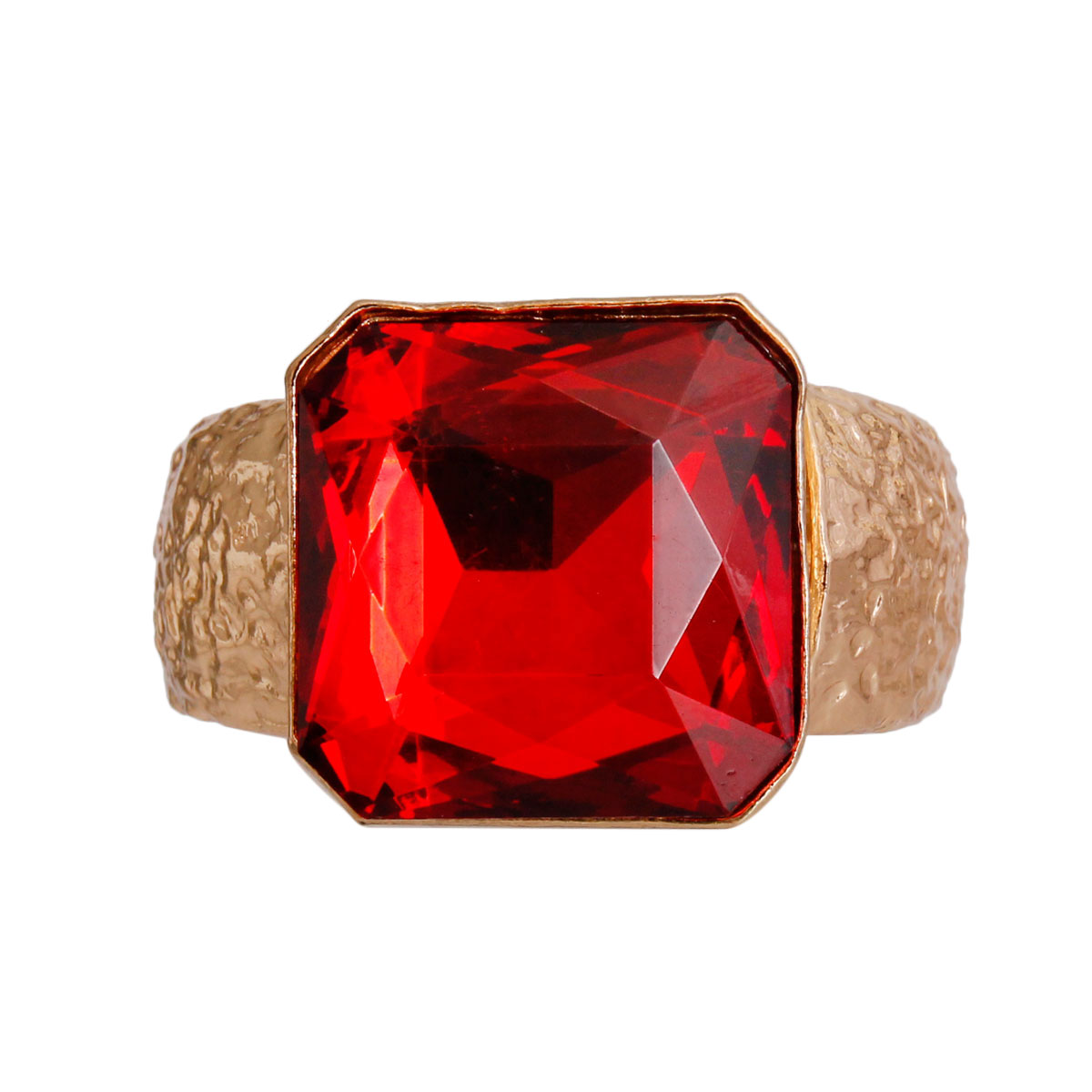 Red Cushion Cut Crystal Cuff