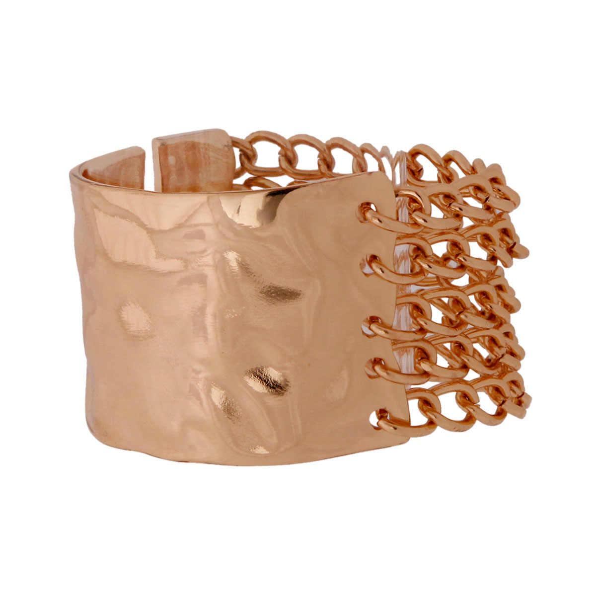 Chunky Gold Metal Plate Bracelet