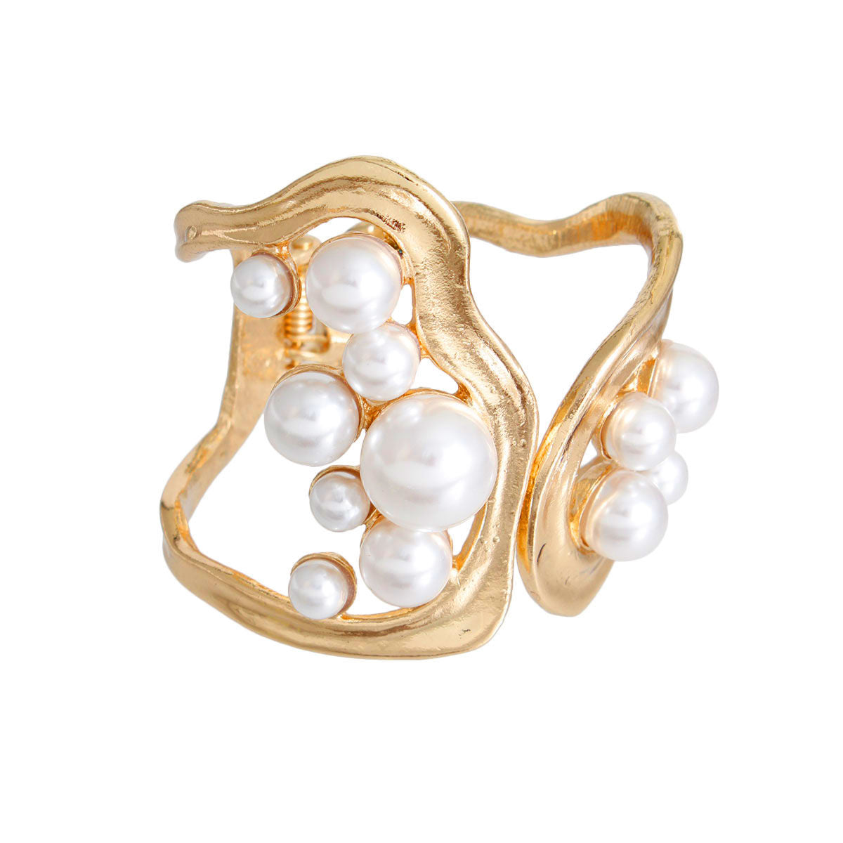 Gold Cut Out Pearl Cuff