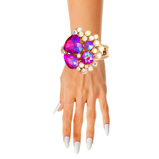 A Full Heart Purple Crystal Cuff