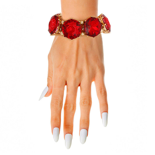 Red Round Crystal Bracelet