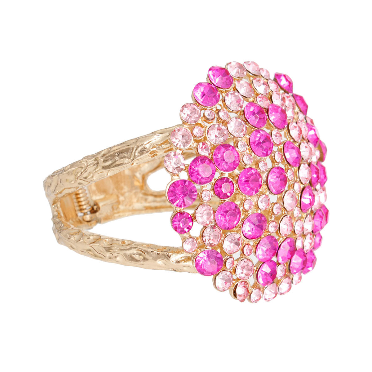 Fuchsia Stone Dome Cluster Cuff