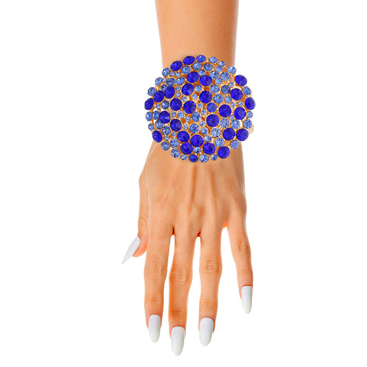 Blue Stone Dome Cluster Cuff