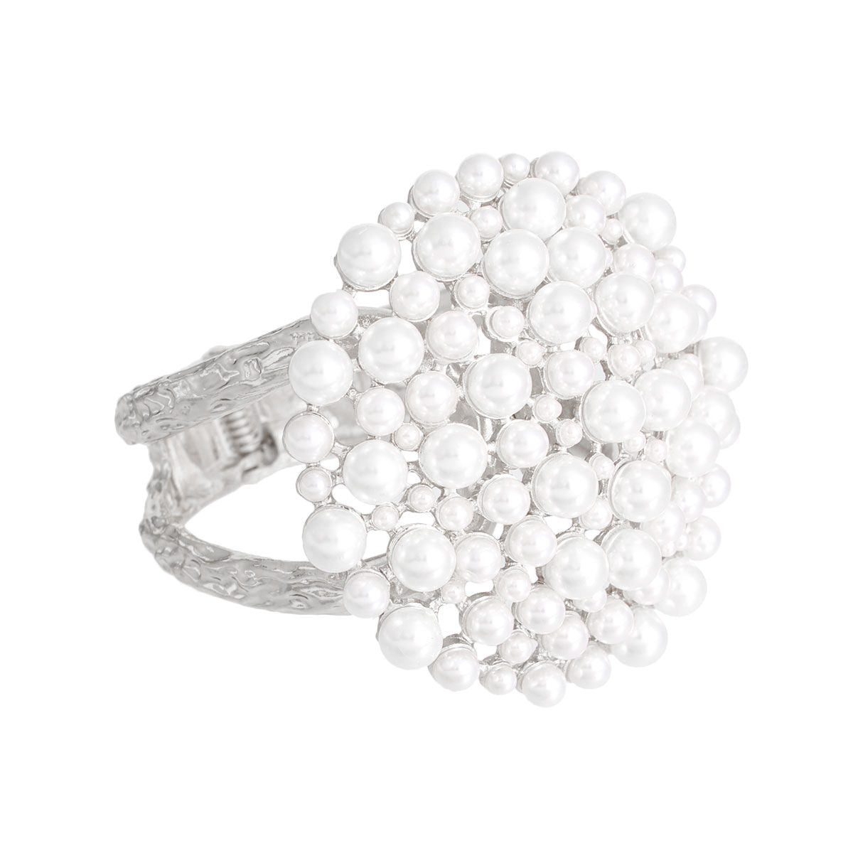 White Pearl Dome Cluster Cuff