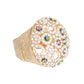 Pink Green Chunky Domed Cuff