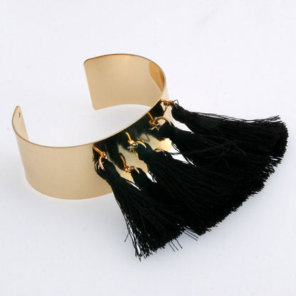 Black Tassel Gold Bracelet