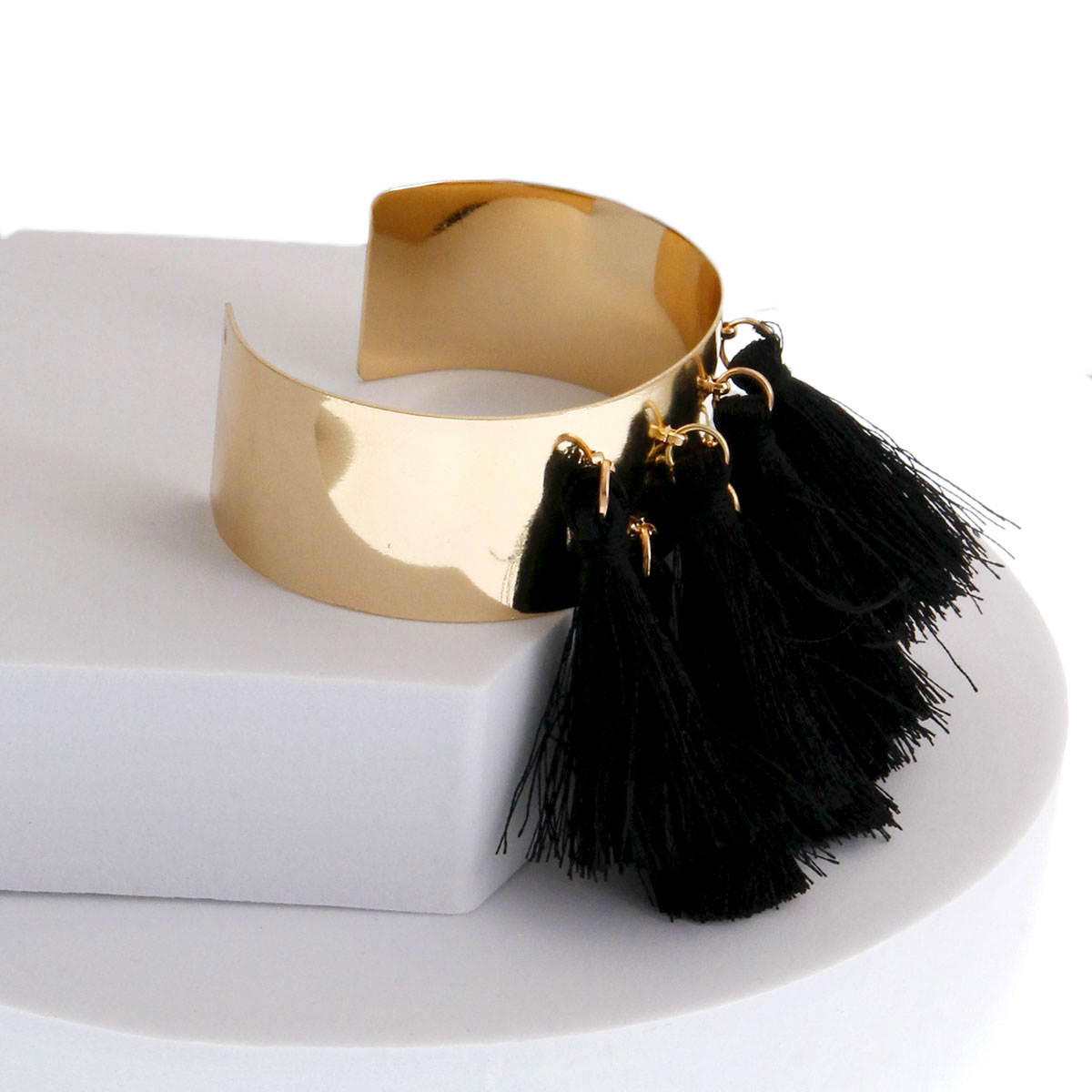 Black Tassel Gold Bracelet