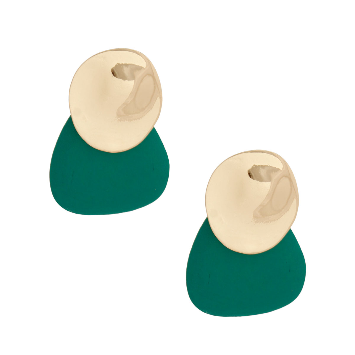 Green and Gold Wooden Studs