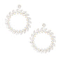 XL Silver Crystal Wreath Earrings