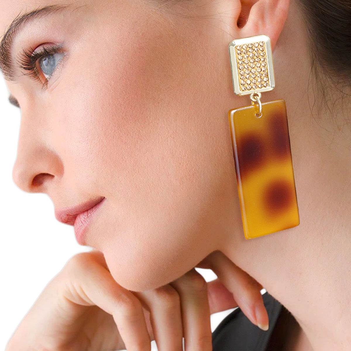 Brown Tortoiseshell Earrings