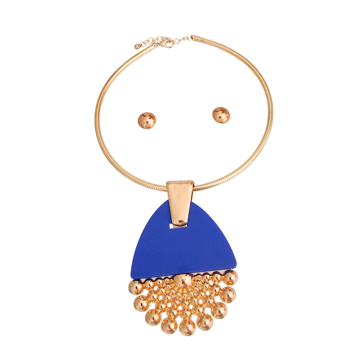 Royal Blue Teardrop Burst Necklace